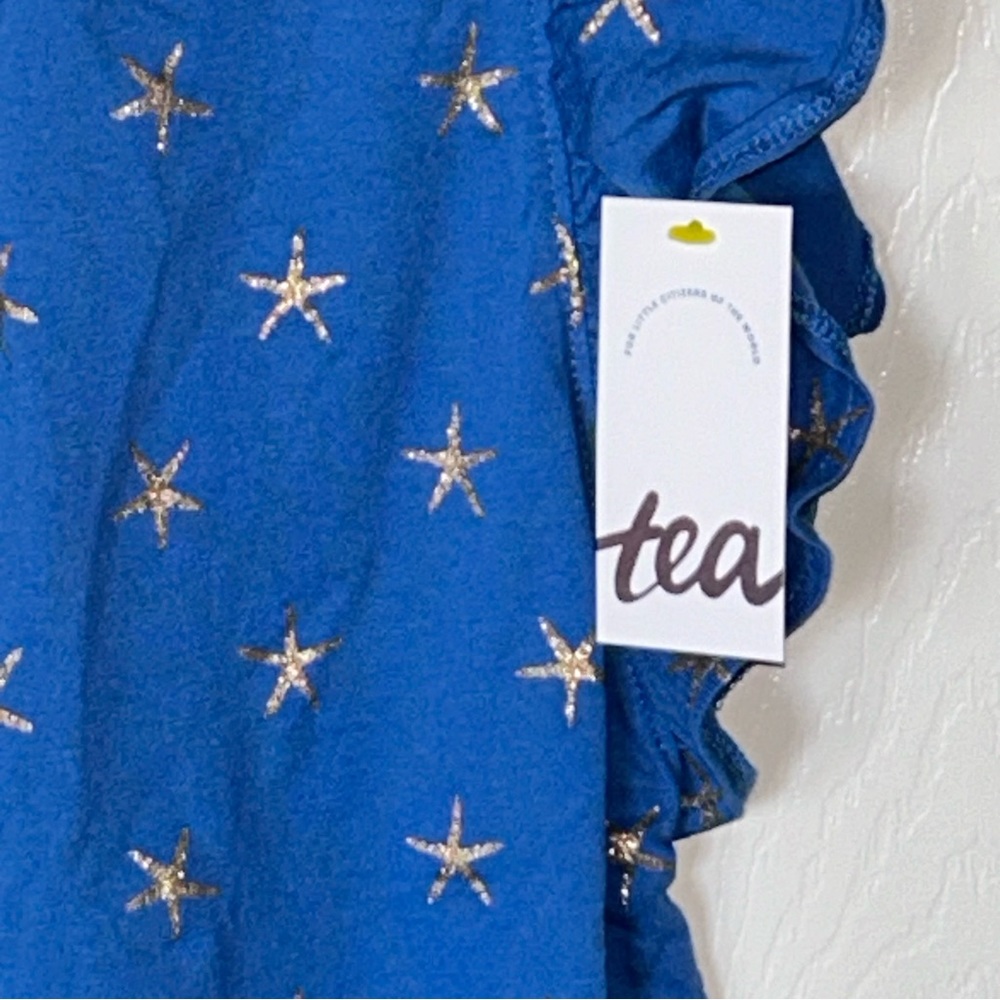 Tea Collection Sparkle Star Ruffle Dress -NEW - Picture 4 of 9